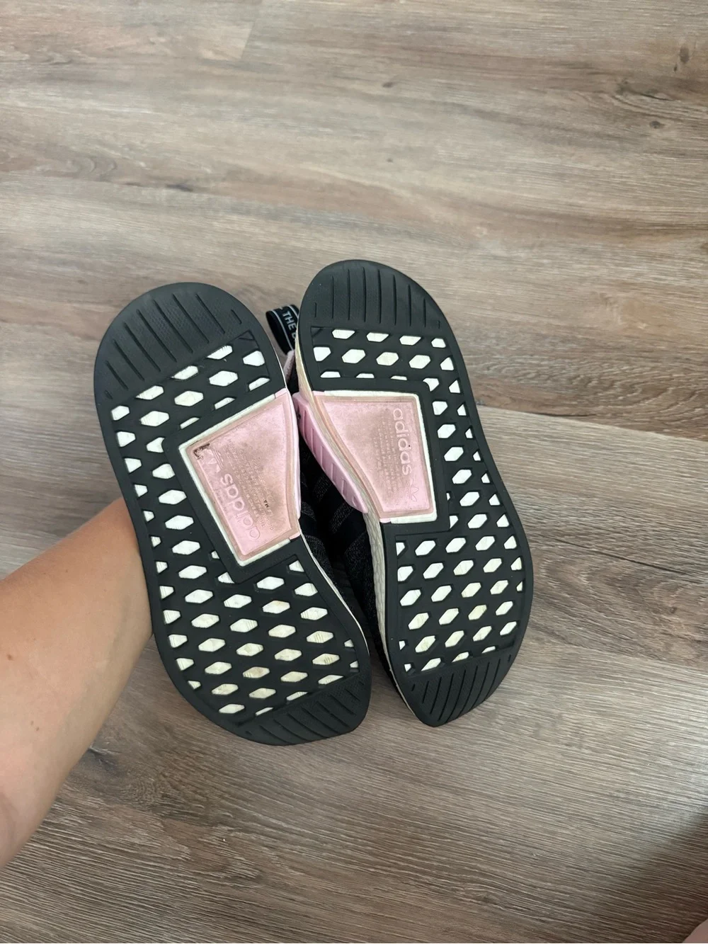 adidas Women’s Black & Light Pink Athletic Sneakers
